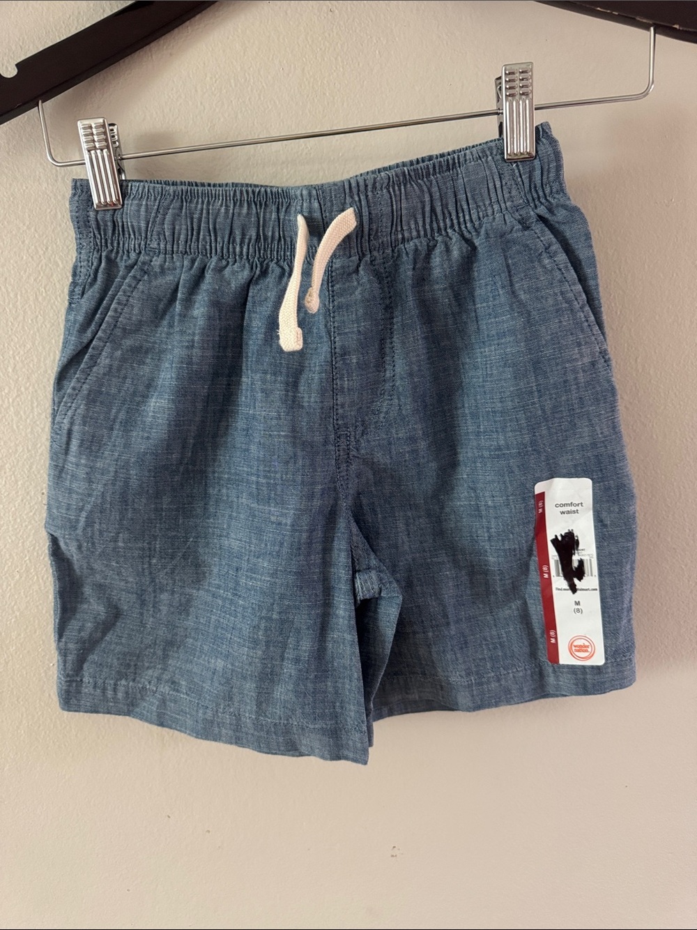 wonder nation Blue Chambray Drawstring Shorts
